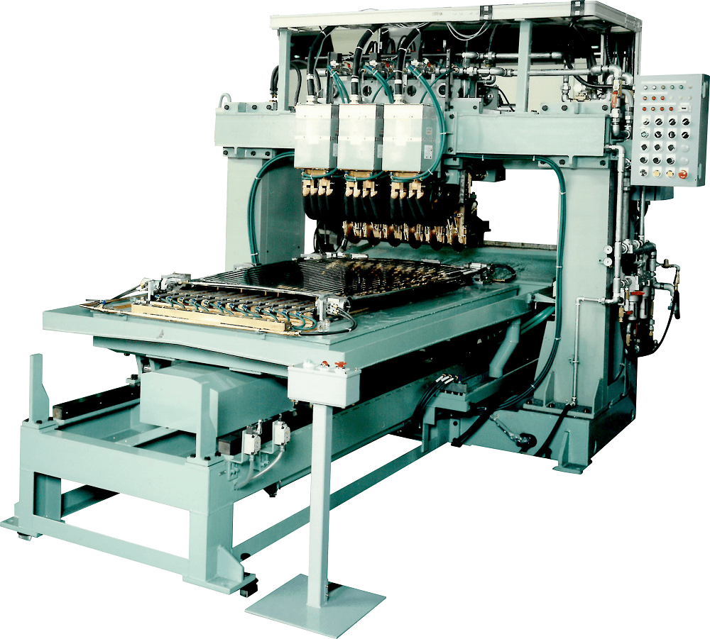 集熱パネル用6連シーム溶接機