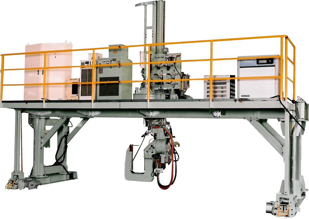 Spot welding machine for roof + side